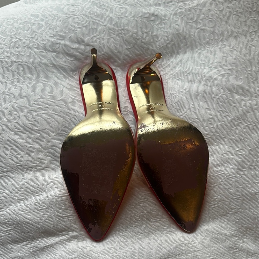 Jessica Red and Gold Heels - Picture 8 of 11